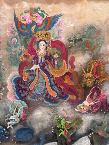 Chu Suanzi (Empress Kangxian) — silk portrait by Xiang Li