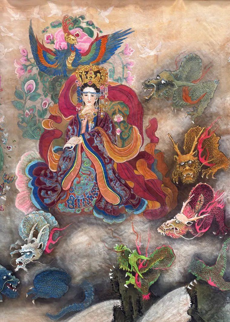 Chu Suanzi (Empress Kangxian) — silk portrait by Xiang Li