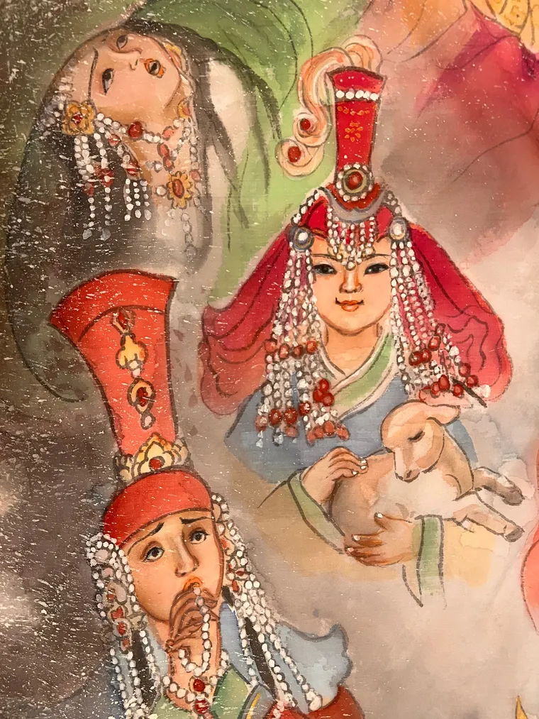 Daliyetemishi — silk portrait by Xiang Li
