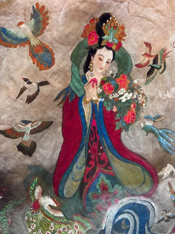 Du Lingyang (Empress Chengong) — silk portrait by Xiang Li