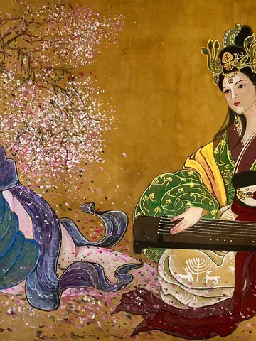 Empress Chen Jiao and Empress Wei Zifu — silk portrait by Xiang Li