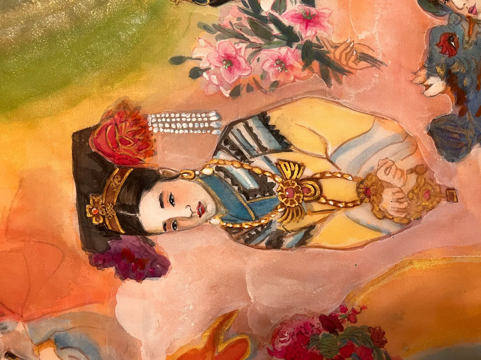 Empress Dowager Longyu — silk portrait by Xiang Li