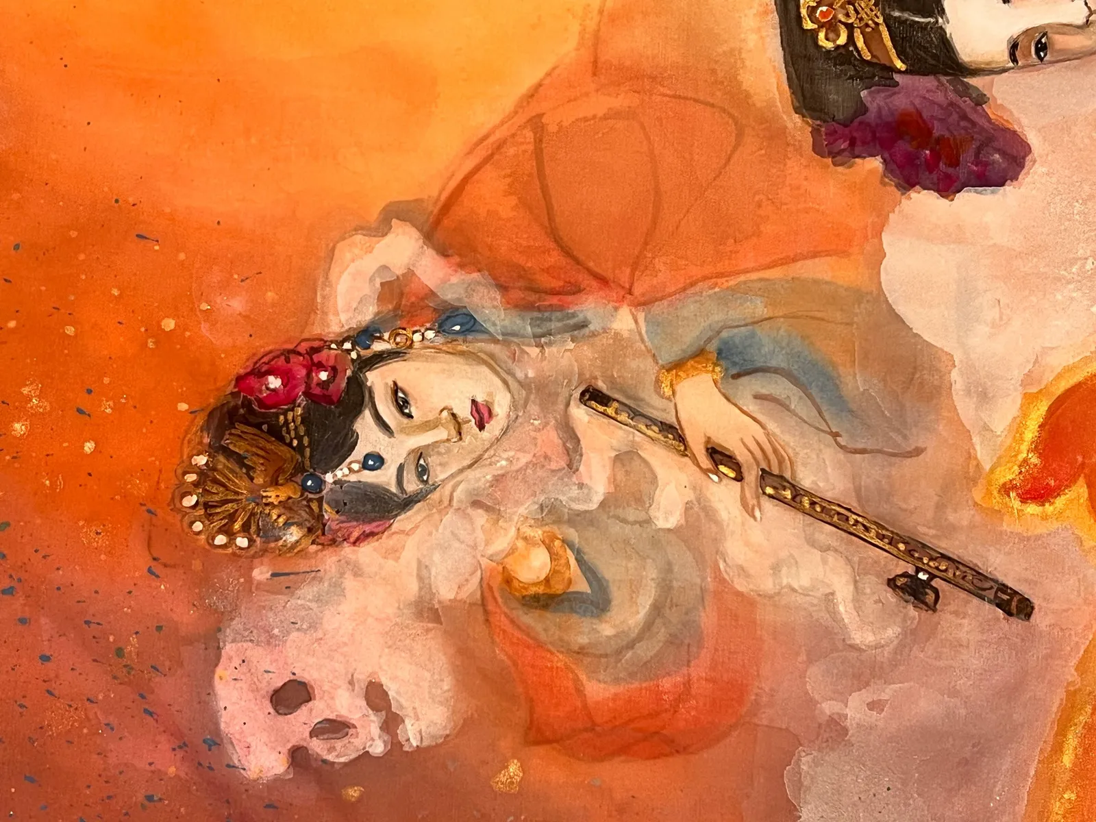 Empress Wanrong — silk portrait by Xiang Li