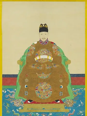 Empress Xiaoyuanzhen — silk portrait by Xiang Li