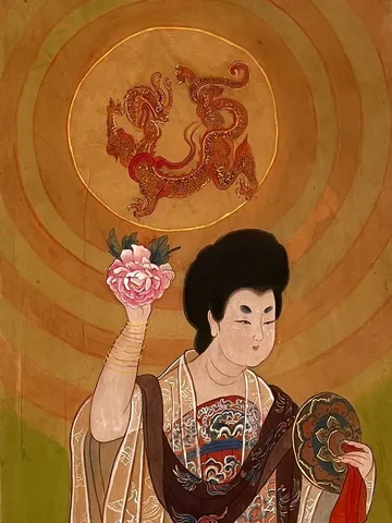 Empress Chai and the Empresses of the Later Zhou — silk portrait by Xiang Li