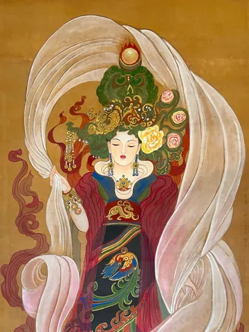Empress Fu — silk portrait by Xiang Li