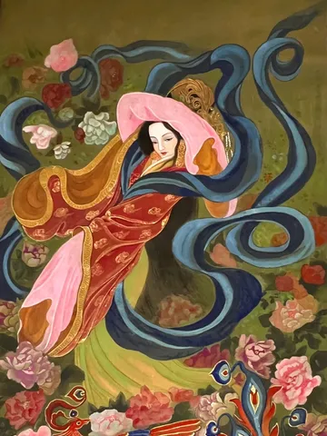 Empress Li (Later Jin) — silk portrait by Xiang Li