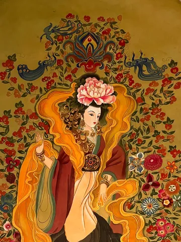 Empress Liu (Later Tang) — silk portrait by Xiang Li