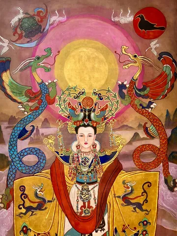 Empress Lü Zhi — silk portrait by Xiang Li