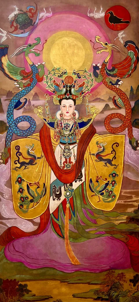 Empress Lü Zhi — silk portrait by Xiang Li
