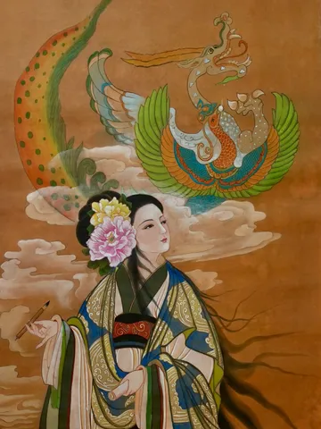Empress Ma (Empress Mingde) — silk portrait by Xiang Li