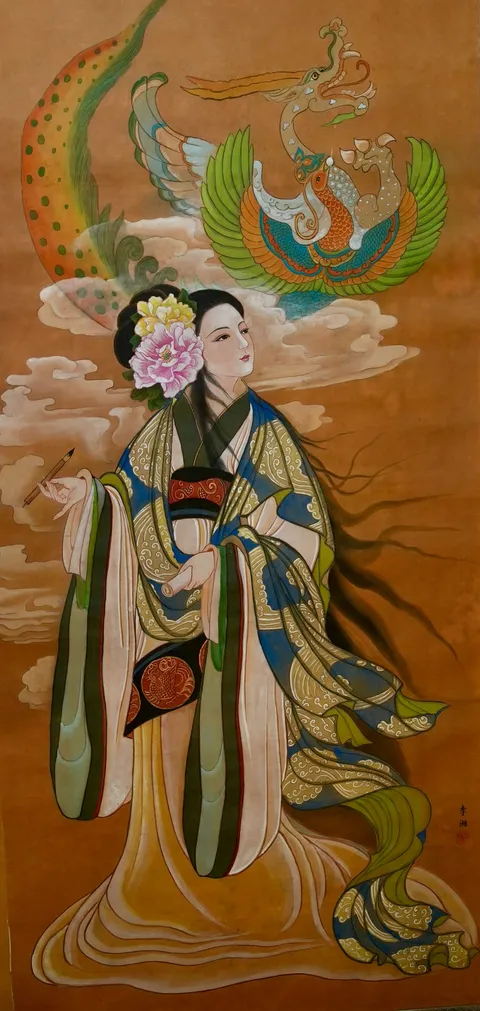 Empress Ma (Empress Mingde) — silk portrait by Xiang Li