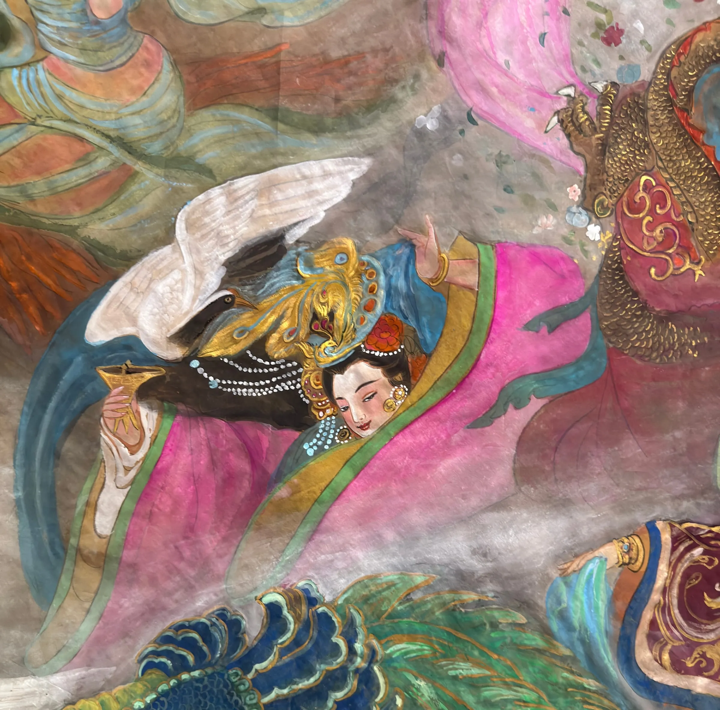 Empress Wang Fahui — silk portrait by Xiang Li
