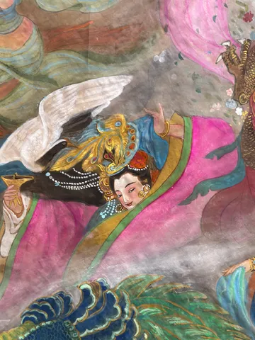 Empress Wang Fahui — silk portrait by Xiang Li