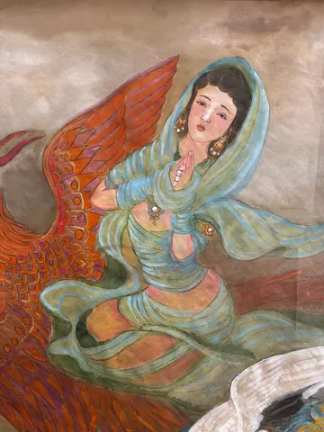 Empress Wang Muzhi — silk portrait by Xiang Li