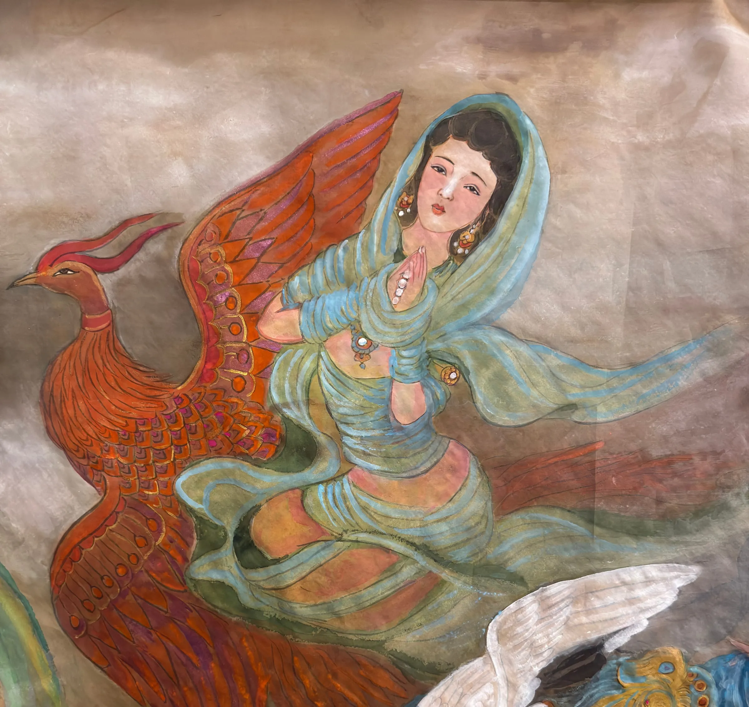 Empress Wang Muzhi — silk portrait by Xiang Li