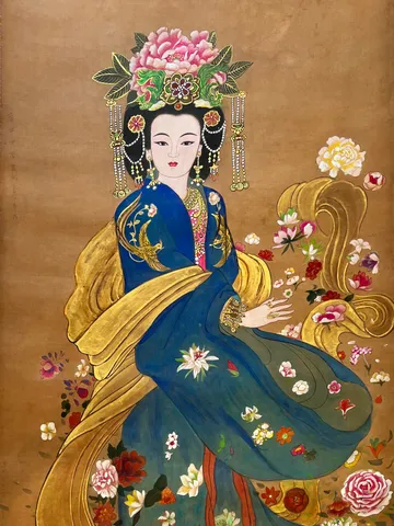 Empress Wei — silk portrait by Xiang Li