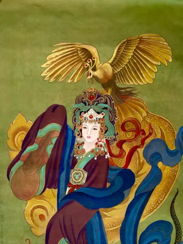 Empress Wenxian — silk portrait by Xiang Li