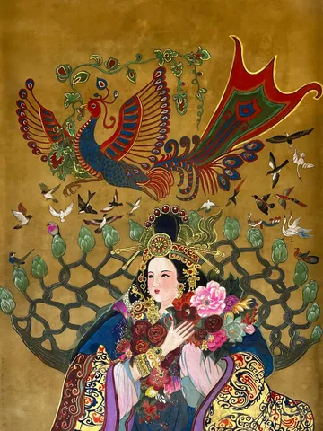 Empress Xiao Hui (Zhang Yan) — silk portrait by Xiang Li