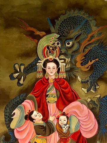 Empress Xiao — silk portrait by Xiang Li