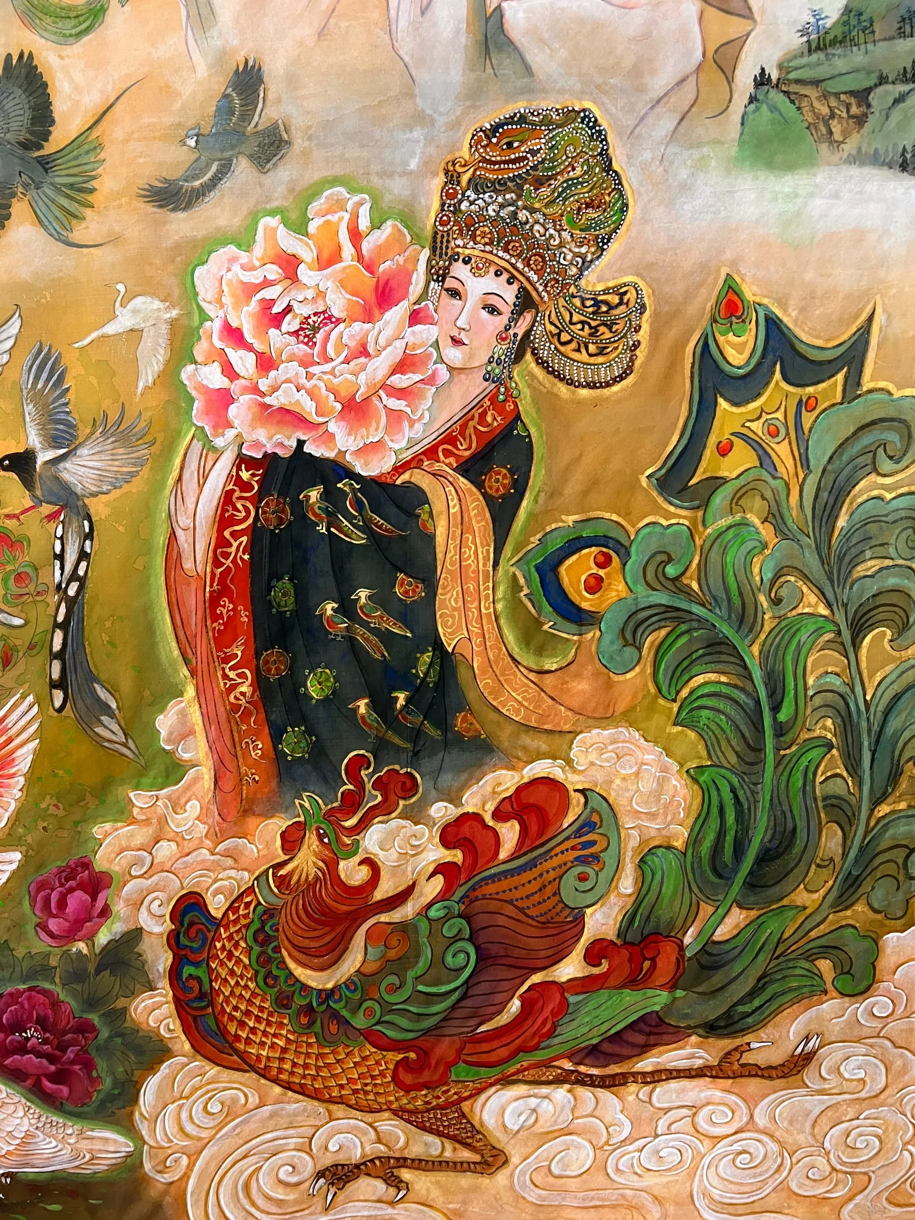 Empress Xiaohui (Lady He) — silk portrait by Xiang Li