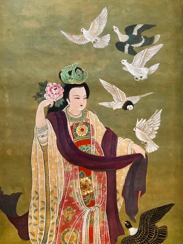 Empress Zhangsun — silk portrait by Xiang Li