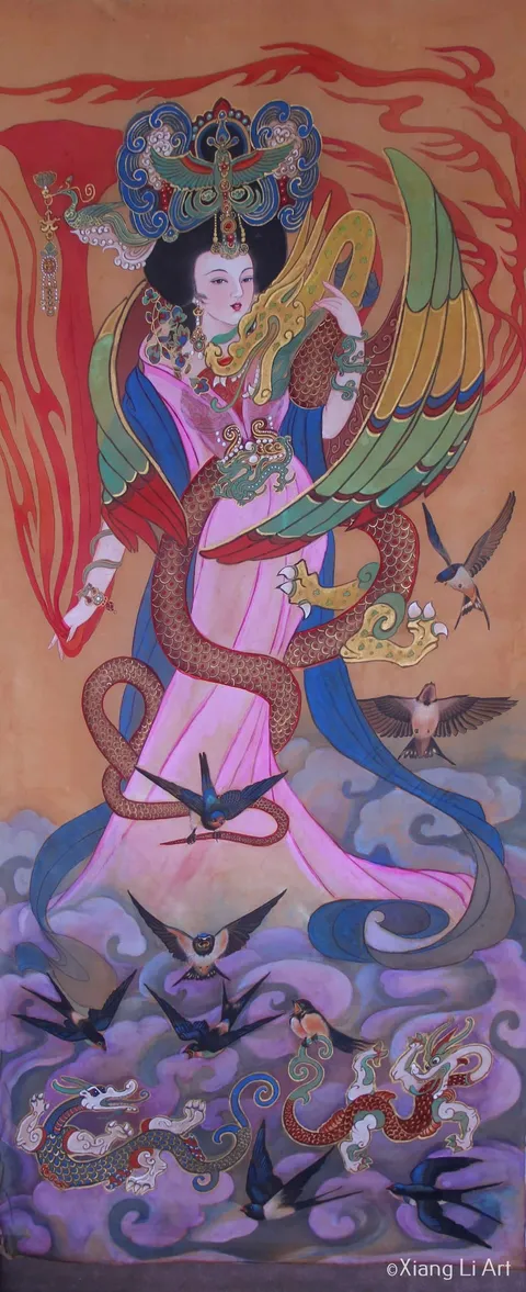 Empress Zhao Feiyan — silk portrait by Xiang Li