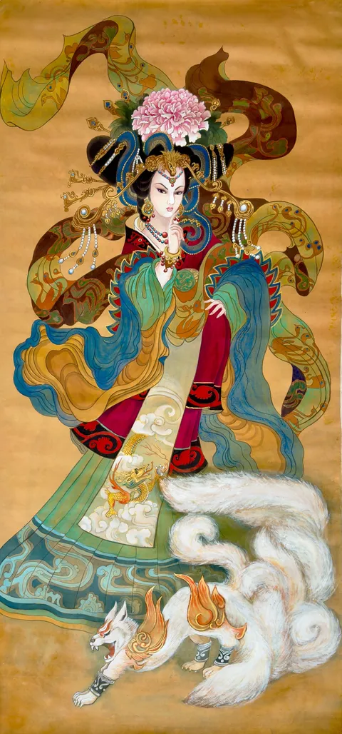 Guo Nüwang – Empress Wende (Cao Wei) — silk portrait by Xiang Li