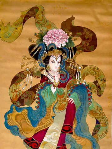 Guo Nüwang – Empress Wende (Cao Wei) — silk portrait by Xiang Li