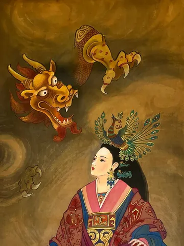 Empress Xu — silk portrait by Xiang Li