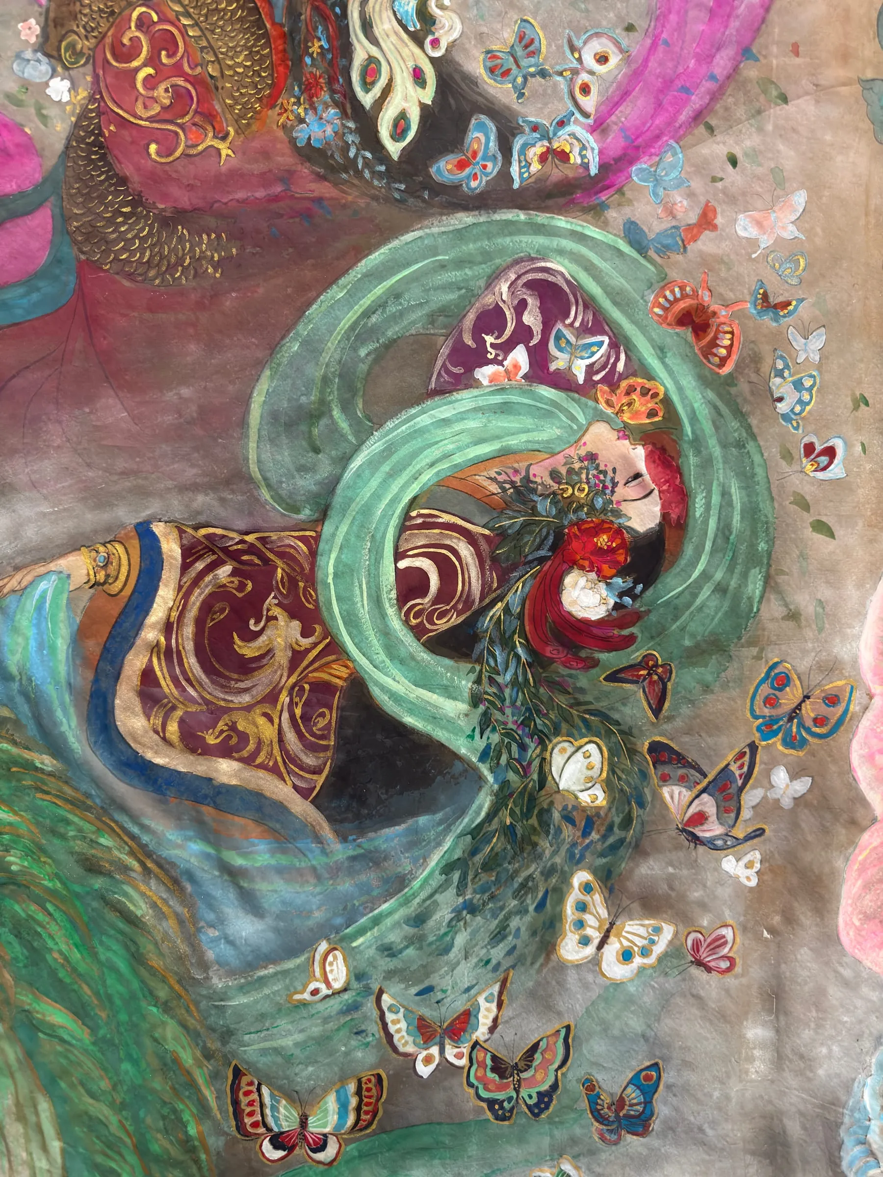 He Fani (Empress Muzhang) — silk portrait by Xiang Li