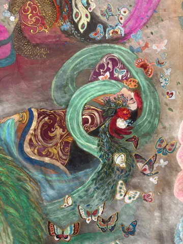 He Fani (Empress Muzhang) — silk portrait by Xiang Li
