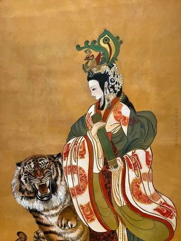 Liang Na (Empress Shunlie) — silk portrait by Xiang Li