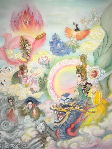 The Empresses of the Early Ming — silk portrait by Xiang Li