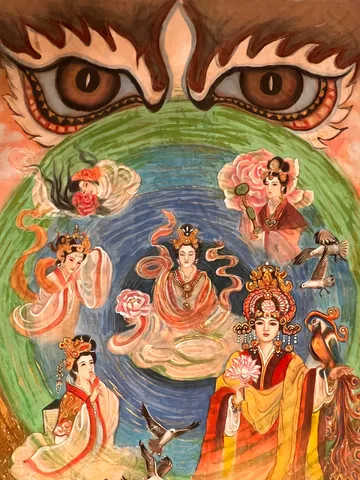 The Empresses of the Late Ming — silk portrait by Xiang Li