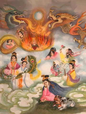 The Empresses of the Middle Ming — silk portrait by Xiang Li