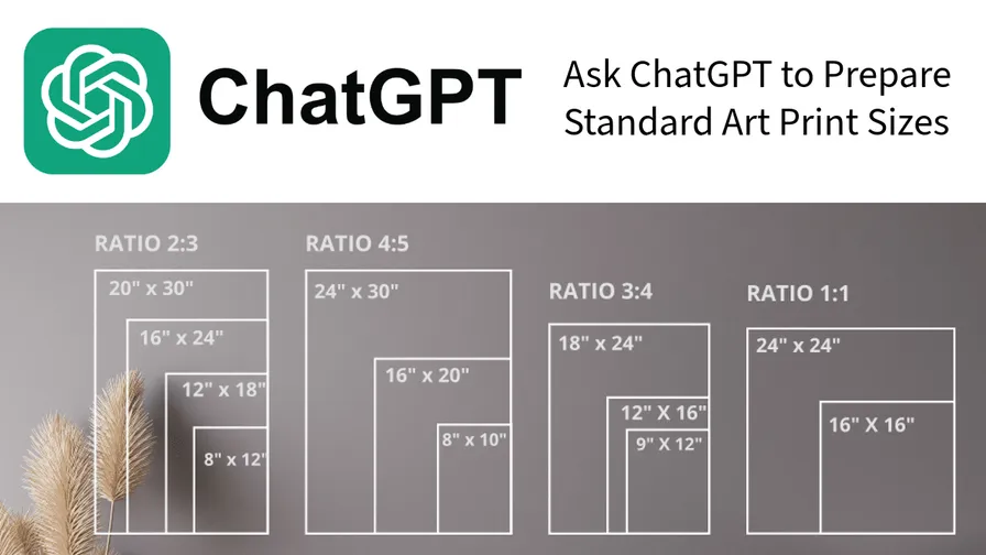 How Artists Can Use ChatGPT to Prepare Standard Print Sizes for Their Art