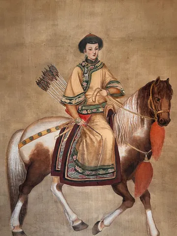 Primary Consort Minhui — silk portrait by Xiang Li