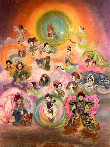 The Empresses of the Qing — silk portrait by Xiang Li