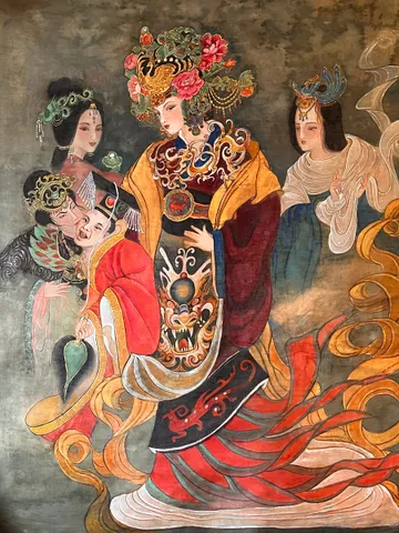 The Four Empresses of the Western Jin Dynasty — silk portrait by Xiang Li