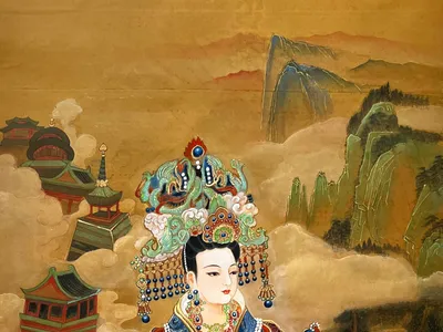 Wu Zetian — silk portrait by Xiang Li