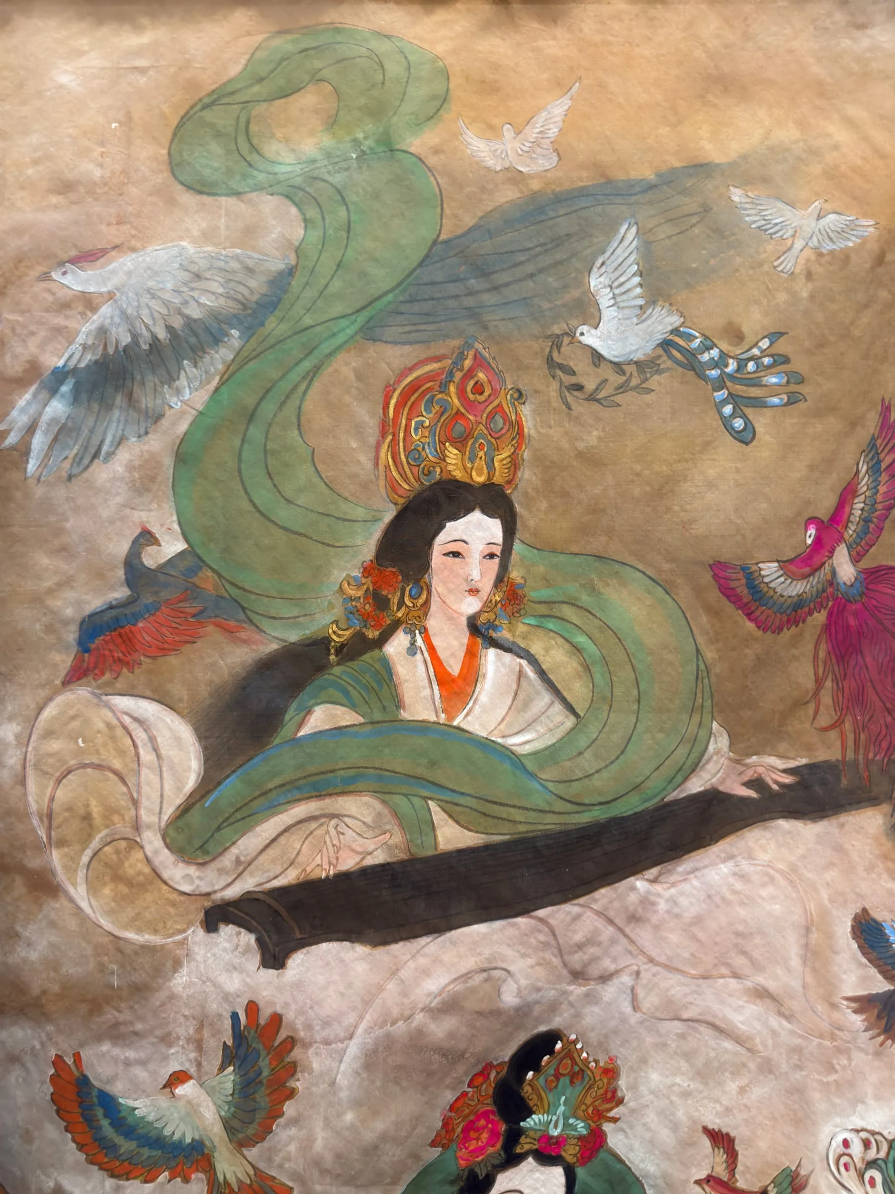 Yu Wenjun (Empress Mingmu) — silk portrait by Xiang Li