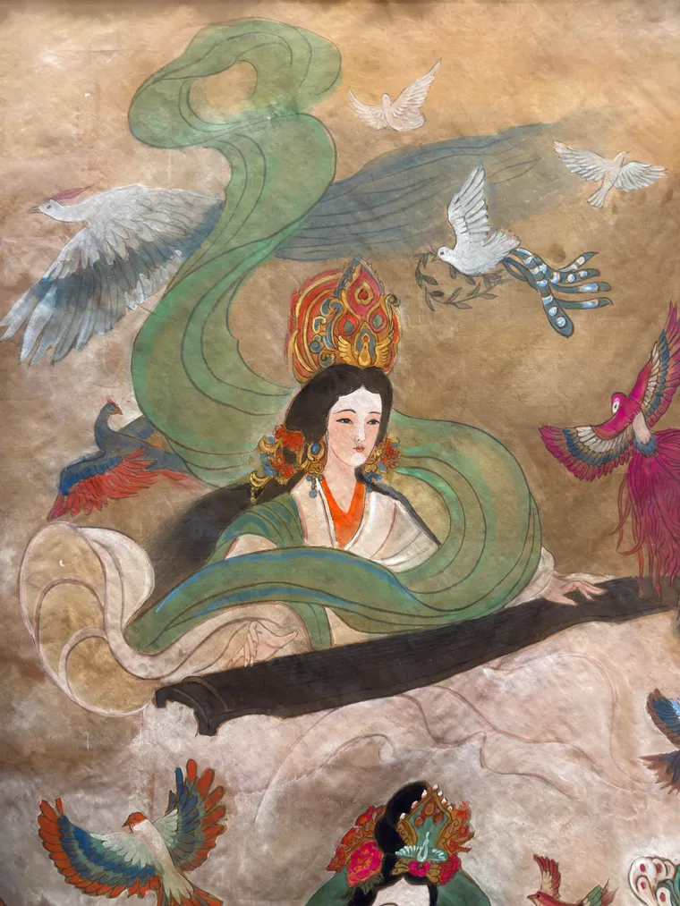 Yu Wenjun (Empress Mingmu) — silk portrait by Xiang Li