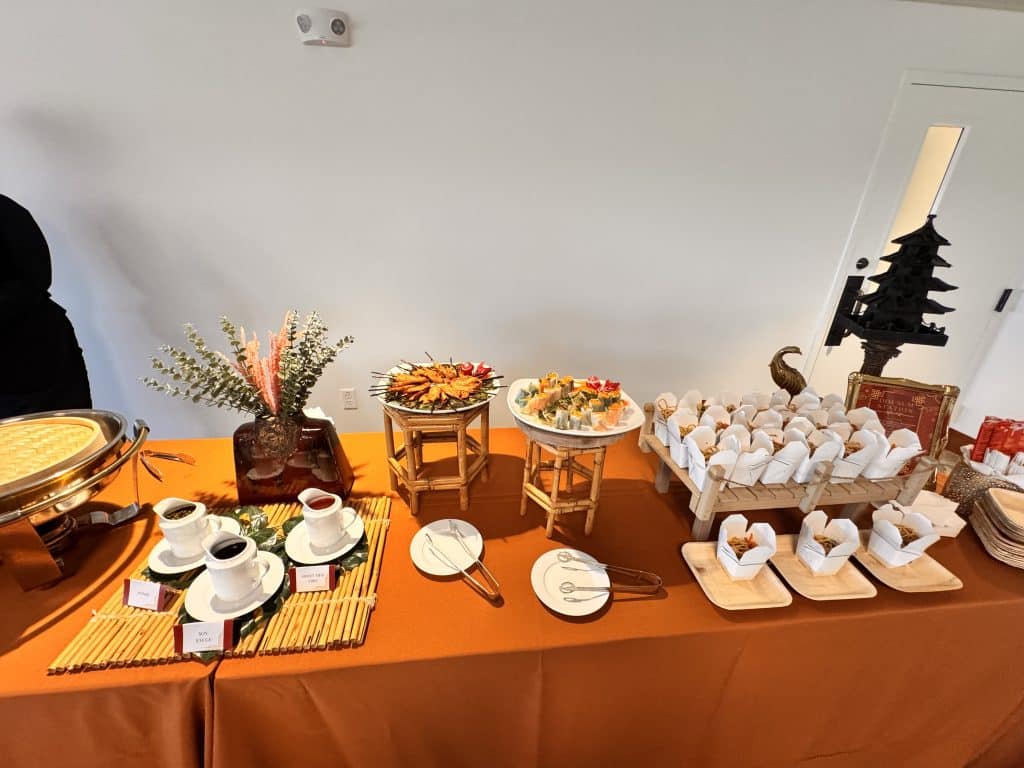 Dim Sum table at New England Botanic Garden