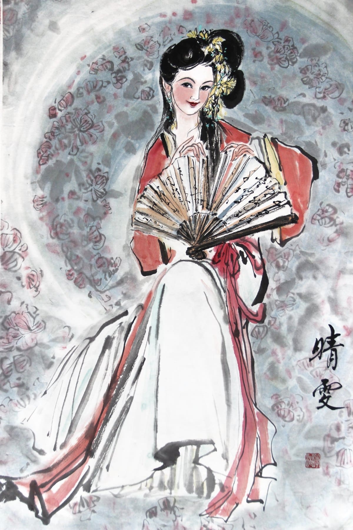 Qingwen 晴雯, painted by Xiang Li