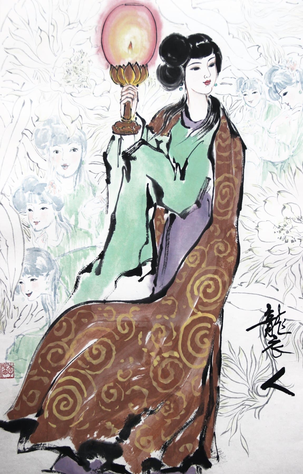 Xiren 袭人, painted by Xiang Li