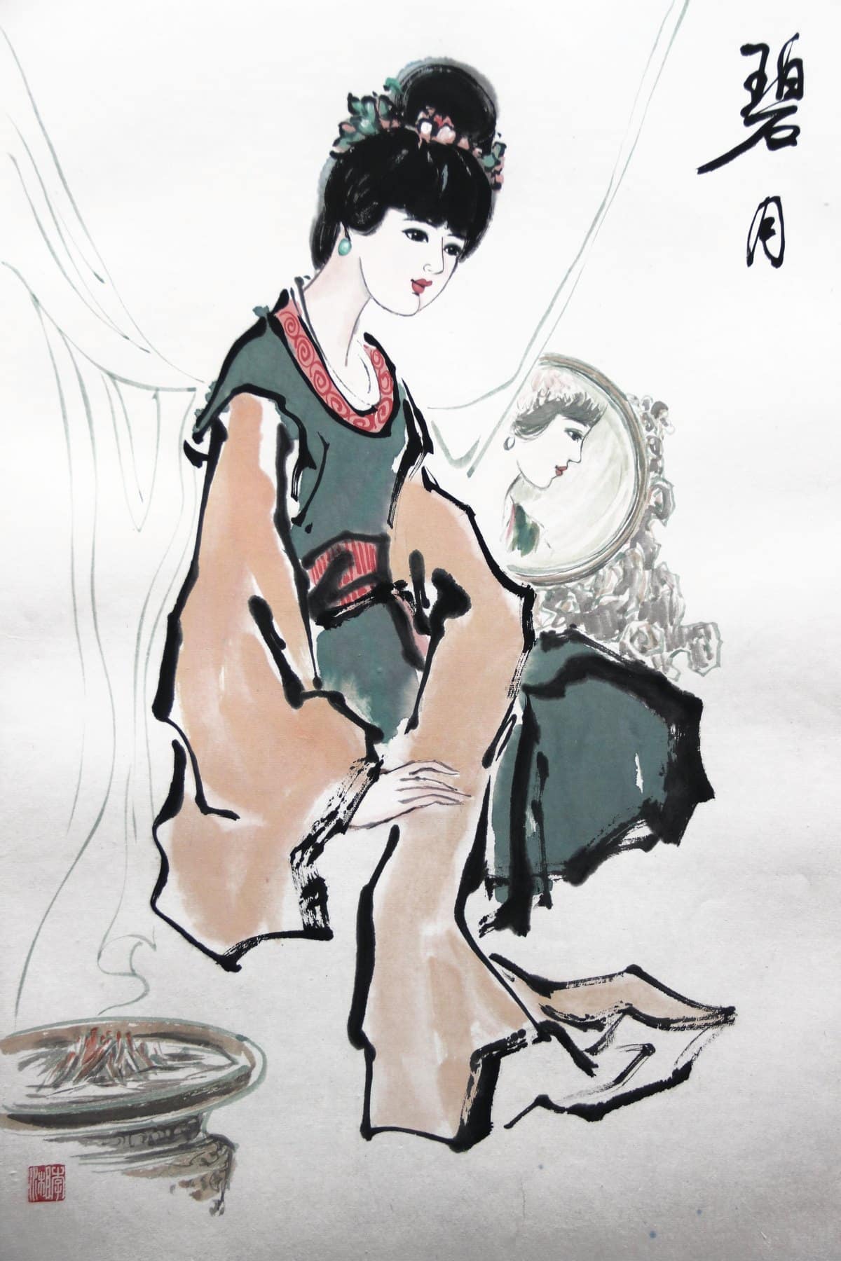 Biyue 碧月, painted by Xiang Li