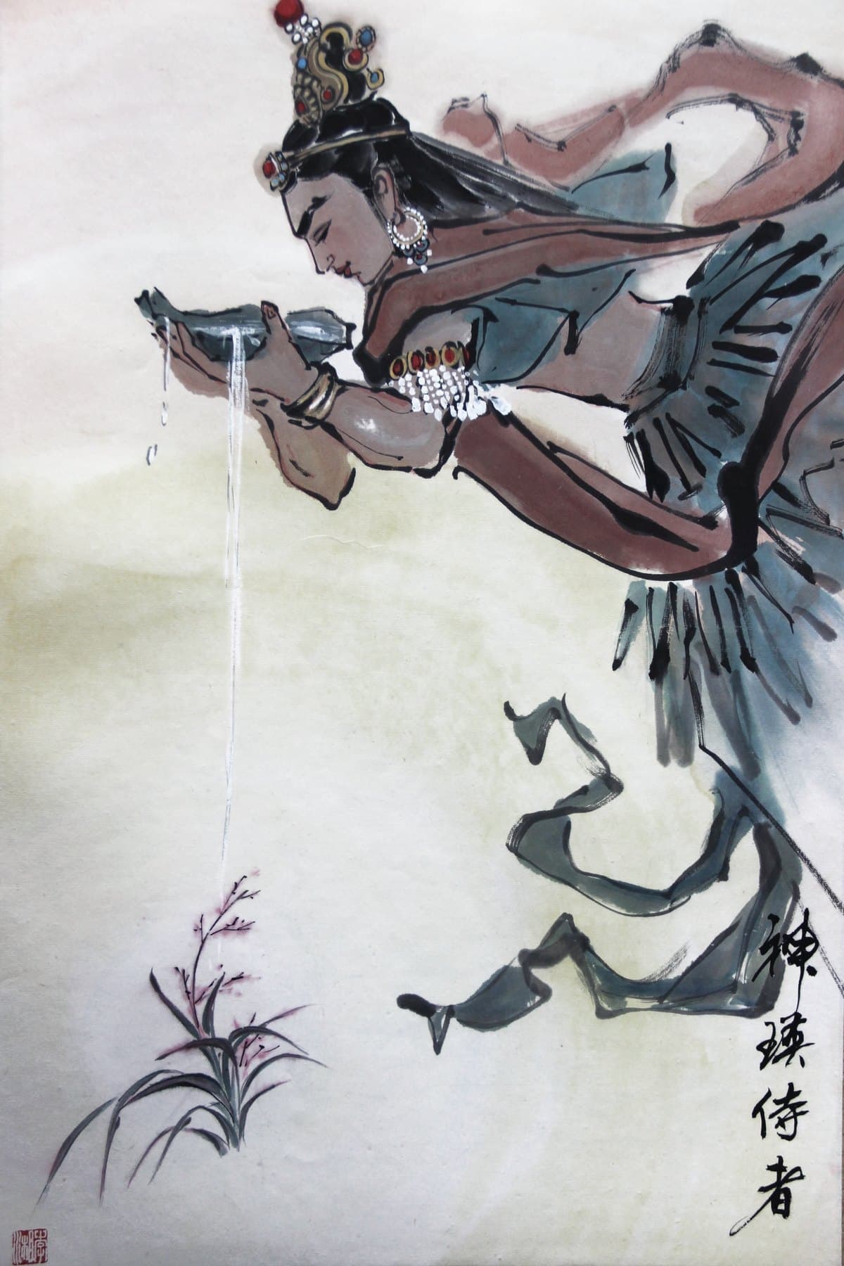 Shenying Shizhe 神瑛侍者, painted by Xiang Li
