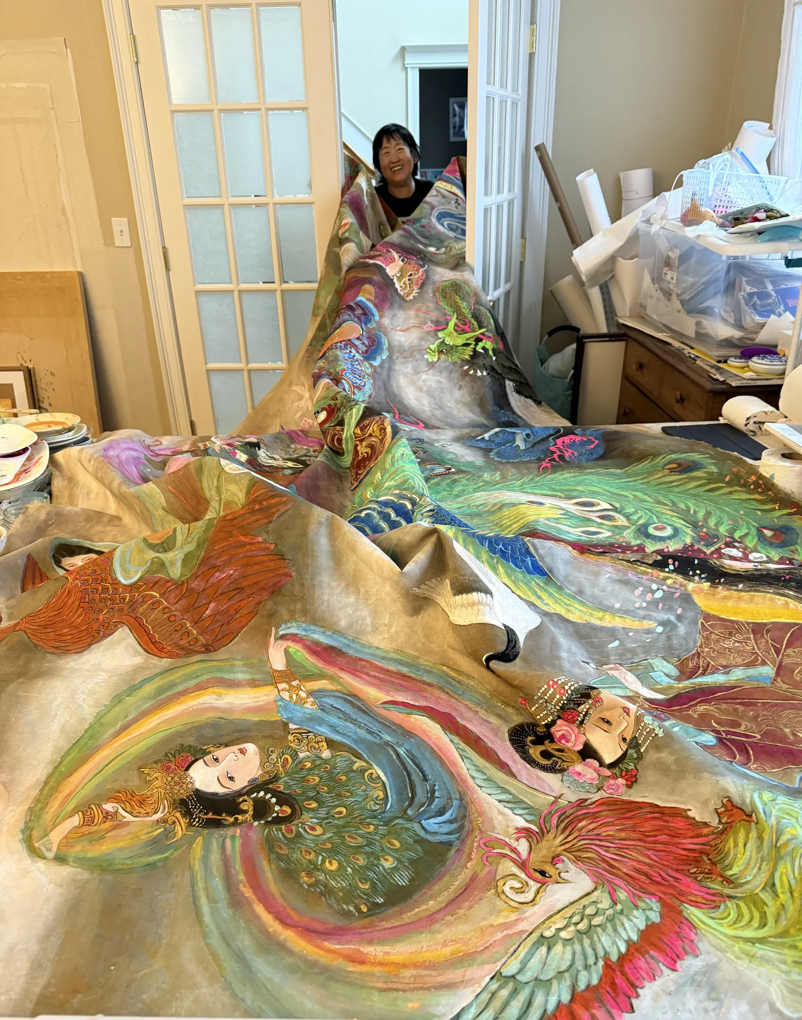 Xiang li's Chinese Empress paintings on silk